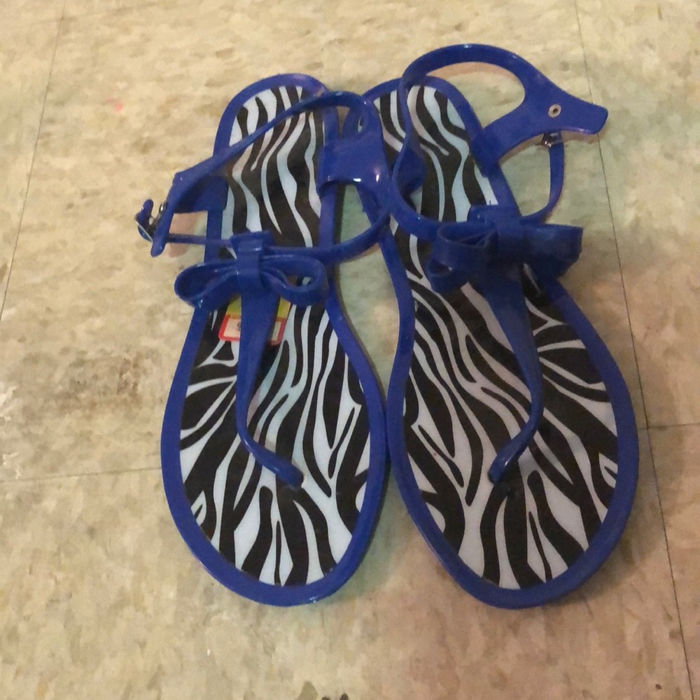 Blue sandals